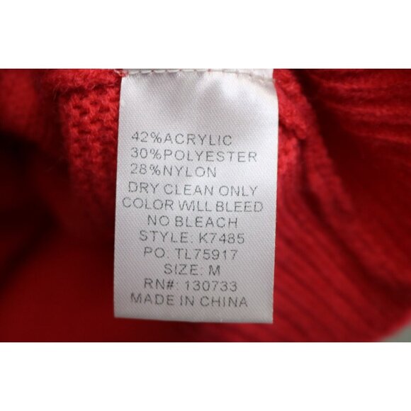 Umgee USA Pink Cable Knit Long Puff Sleeves Sweater-Size Medium-Soft-Oversized - Picture 6 of 9